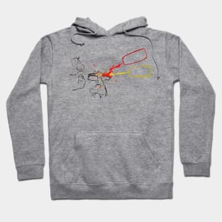 Hotdog addict - smoking hotdog - line art Hoodie